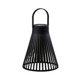 Linterna solar led 24 cm negro