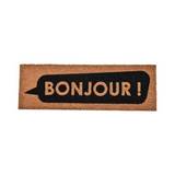 Alfombra para entrada 25x75 cm bonjour negro