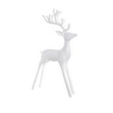 Figura navideña de reno blanco de 38.7 cm