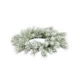 Corona navideña nevada para candela de 15 cm