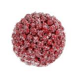 Bola navideña nevada de bayas rojas de 15 cm