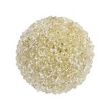 Bola navideña de cristales dorados de 10 cm