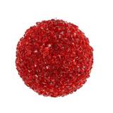 Bola navideña de cristales rojos de 10 cm