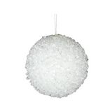 Bola navideña de cristales blancos de 10 cm