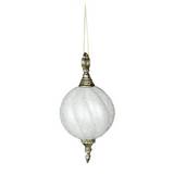 Bola navideña nevada blanca de 19 cm