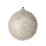 Bola navideña crackle pearl frosted blanca 10 cm wwxmas