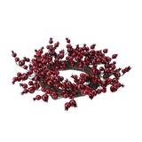 Corona navideña para candela con bayas vino 35.5 cm ccxmas mtx76774