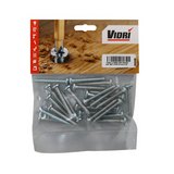 Tornillo para lamina cabeza redonda zincado #8x1.1/4 pulg(31.75 mm) s/25