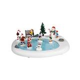 Figura para villa navideña estanque de patinaje