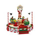 Villa navideña santa's peppermint teacup spinner