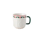 Taza navideña de porcelana 9.4 cm blanco ccxmas surtido