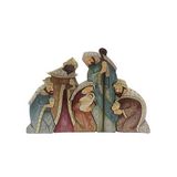 Nacimiento navideño de resina 22x16.5x4.5 cm multicolor ccxmas 5 piezas