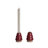 Portavela navideña arbol rojo ccxmas 2 piezas
