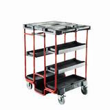 Carrito organizador 250 kg de 80 x 69 x 112 cm negro