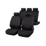 Forro para asiento de carro negro/rojo 9 piezas