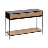 Consola de acero/madera 4403575 cm chevrons negro
