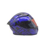 Casco de moto negro/azul talla l