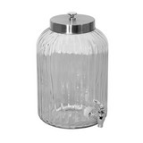Dispensador para bebidas de vidrio 5 l transparente