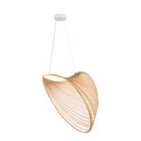 Lampara led colgante madera café