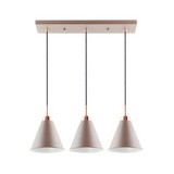 Lampara colgante café 3 luces e27