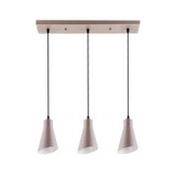 Lampara colgante café 3 luces e27