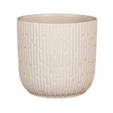 Maceta decorativa de ceramica 17.5 cm sara crema