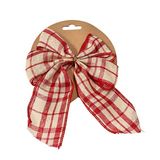 Adorno navideño chonga cuadriculada rojo/blanco 15x18 cm jbxmas