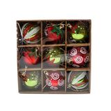 Bolas navideñas rojo/blanco/verde jbxmas 9 piezas