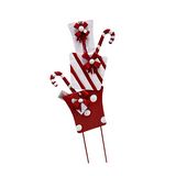 Adorno navideño para exterior estaca bastones de dulce 68 cm rojo/blanco ccxmas