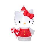 Inflable navideño hello kitty con gorro 122 cm