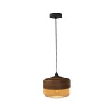Lampara colgante acabado de madera con 1 luz e27