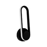 Lampara negra led de pared 12w luz amarilla