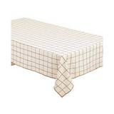 Mantel de algodón 250x150 cm helu beige cuadrado