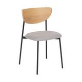 Silla de metal/madera 50x81 cm jaisa gris