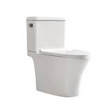 Inodoro elongado blanco 2 piezas