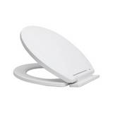 Asiento para inodoro redondo plastico cierre lento blanco