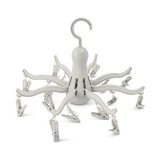 Tendedero para ropa de plastico con ganchos blanco 16 clips