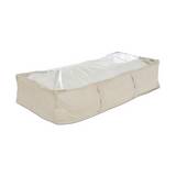 Bolsa organizadora de tela debajo de cama 100x20 cm beige