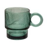 Taza de vidrio 300 ml verde lorene