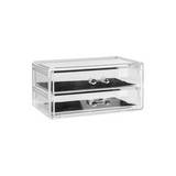 Joyero decorativo de acriclico 18.8x11.6 cm 2 gavetas