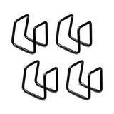 GANCHOS PARA ESTANTES 2.9x3.2 cm METALICOS NEGRO 4 PIEZAS