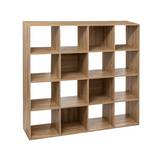 Mueble organizador de mdf 135.5x135.5 cm beige 16 espacios