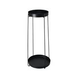 Soporte metalico para macetas negro 2 piezas