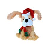 Peluche navideño perro con bufanda 25 cm surtido