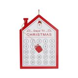 Calendario navideño 24 cm rojo/blanco surtido