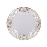 Porta plato navideño 33 cm con borde dorado surtido