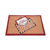 Alfombra para entrada de coco 40 cm diseños navideños surtido