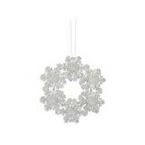 Adorno navideño para arbol corona 12 cm plateado