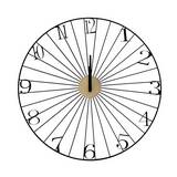 Reloj para pared analogo de metal 50 cm negro