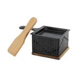 Gratinador para queso de vela metalico/madera 16.2x6.7 cm 4 piezas